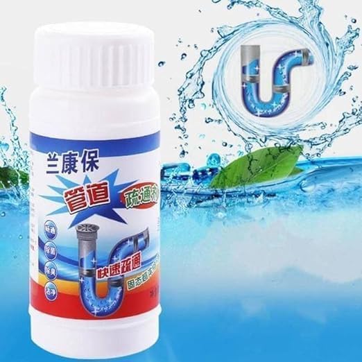 Sink & Drain Cleaner Powder | Powerful & Clog Remover Sink Cleaning Powder | Automatic Toilet Blockage Cleaner, Removes Clogs, Blockage in Washbasin, Septic Tank, Sinks, Pipes(Pack of 2)