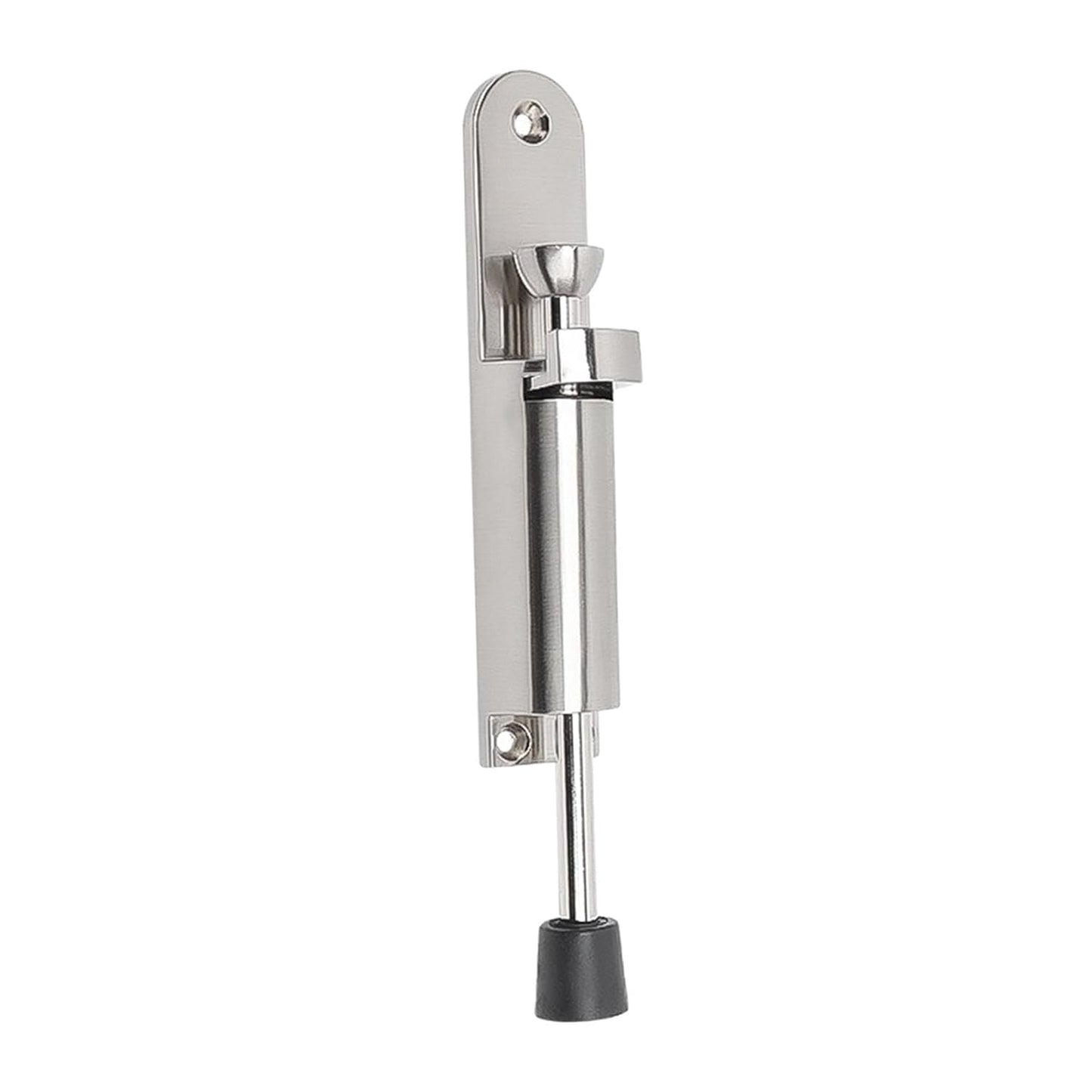 Heavy-Duty Retractable Door Stopper with Anti-Slip Rubber Grip and Screw Mount