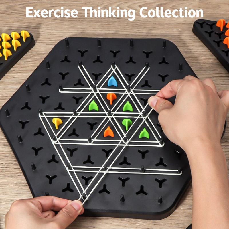 Triangle shape rubber game!! 2-4 player game (NEWLY LAUNCHED) - Boost Cognitive Skills & Fun for Kids and adults