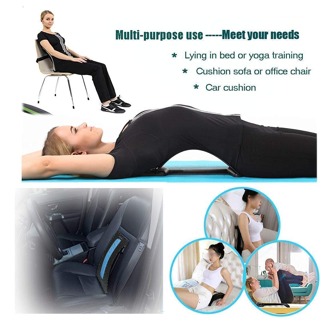 Multi-Level Back Stretcher Massager for Lower Back Pain & Body Stretching