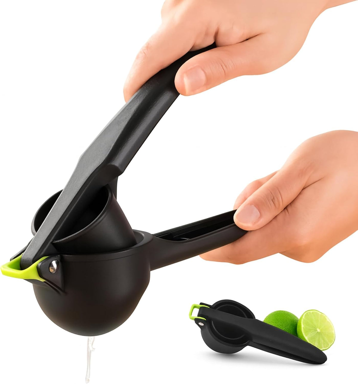 🔴2-in-1 Lemon Cutter & Juicer | Handheld Citrus Squeezer Press