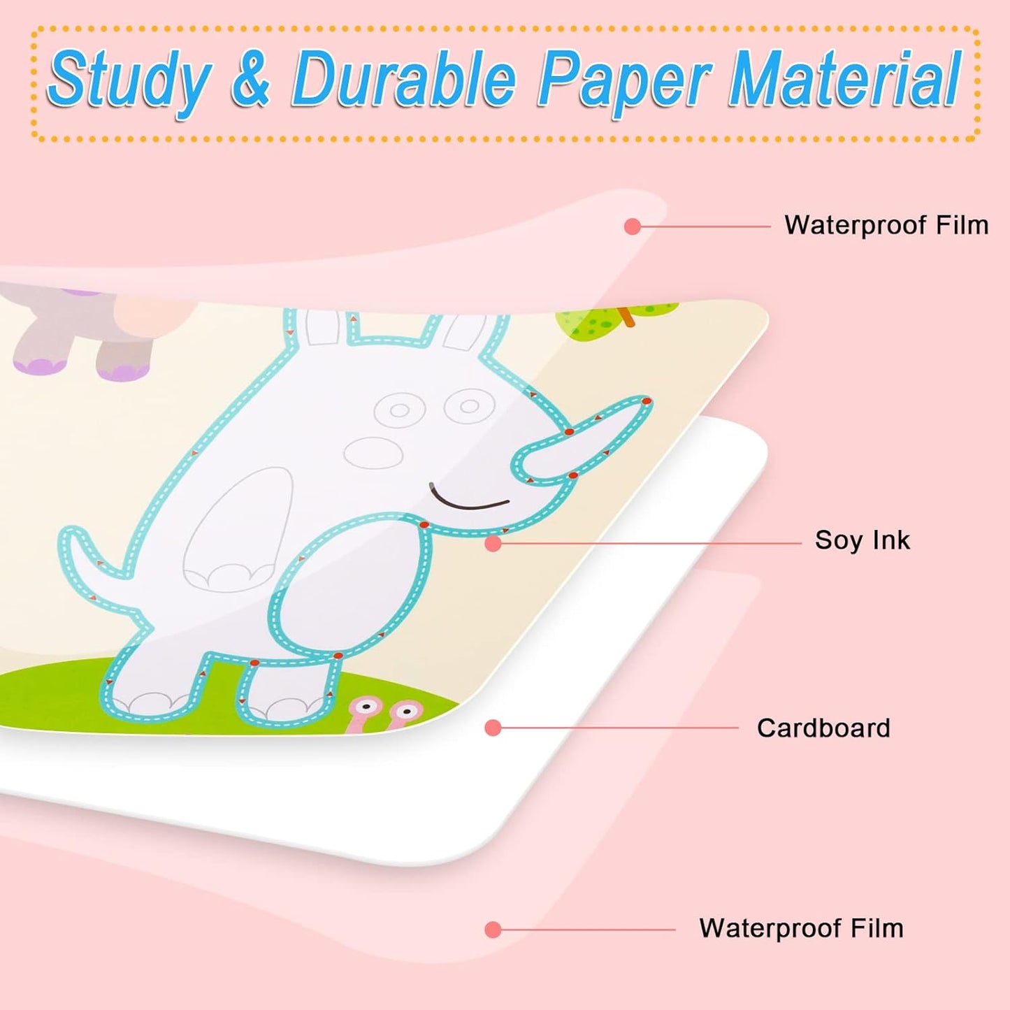 Preschool Practice Workbook Set – Reusable Magical Writing & Learning Kit for Kids Ages 3–5 (Pack of 4)