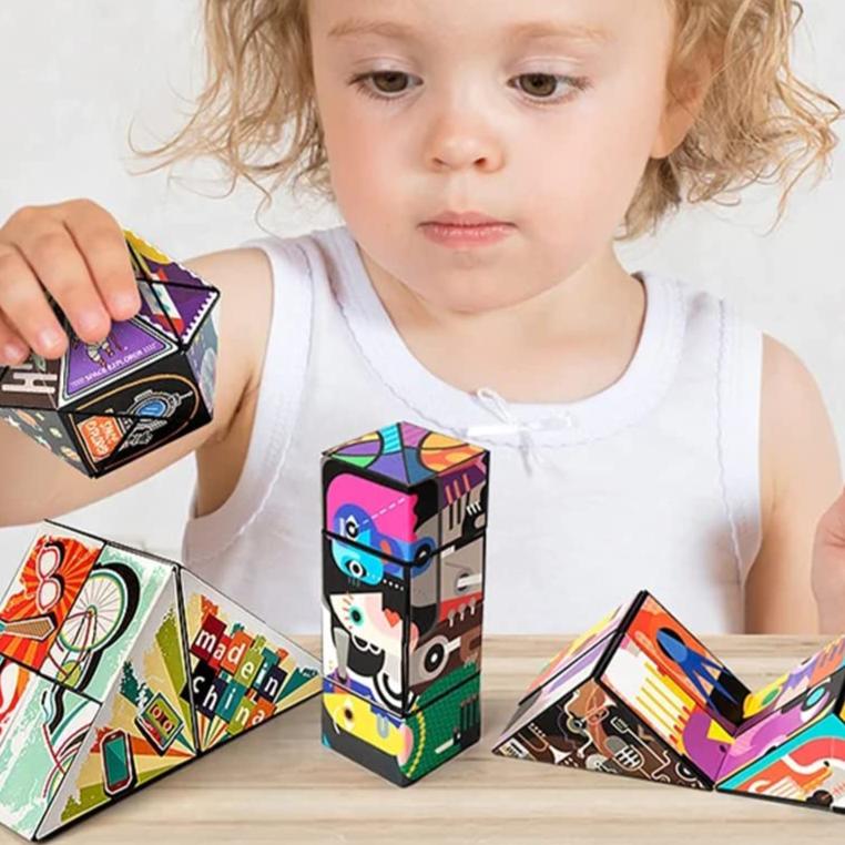 3D Changeable Magic Cubes for Kids & Adults (PACK OF 3)