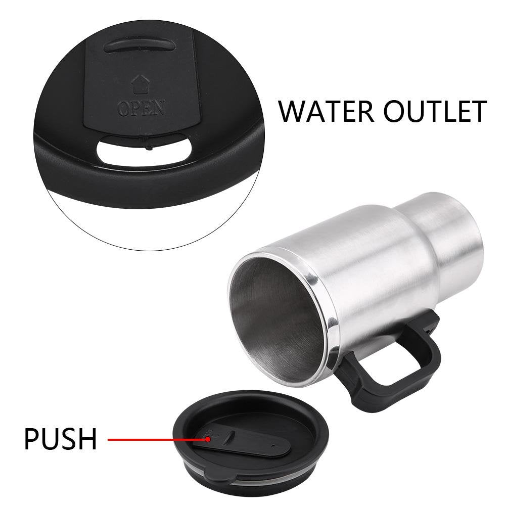 TravelHeat™ Electric Kettle Mug | Portable Water Heater Mug for Travel | Stainless Steel Electric Heating Cup | Mini Travel Kettle for Tea Coffee