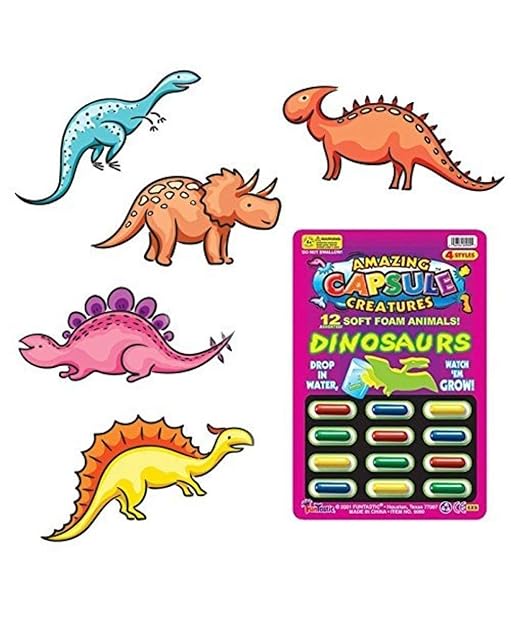 Creative Growing Magic Capsule Baby Cognition Toys Early Educational Kids Cartoon DIY Din osaur Sea Animal Puzzle Bath Toy Gifts (Pack of 4)