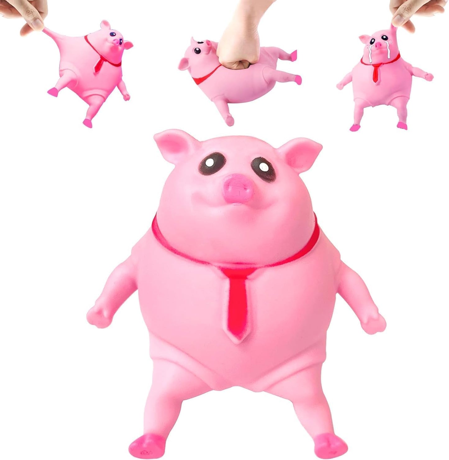 Cute Pink Pig Squishy Toy for Kids | Stretchable Animal Stress Relief Toy