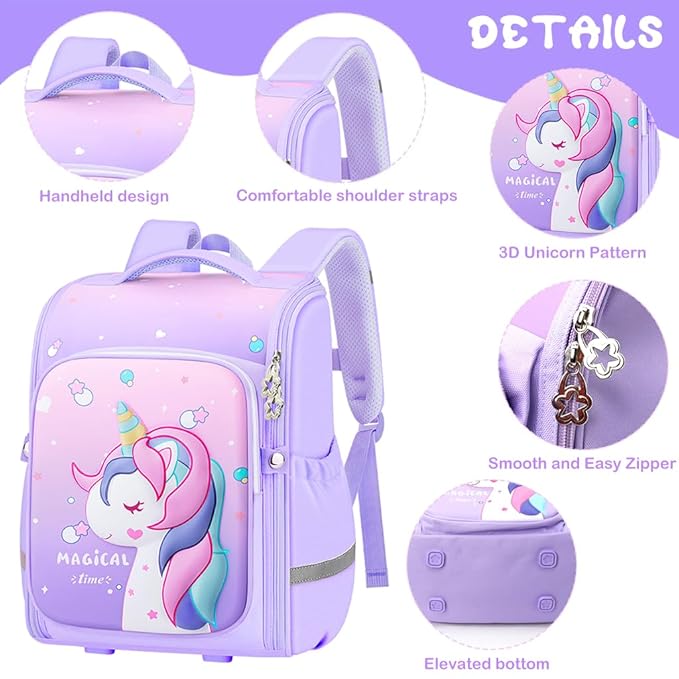 🎒 Kid’s 3D School Bag! Magic Backpack with Unicorns & Dinosaurs 🌈🦄🦖