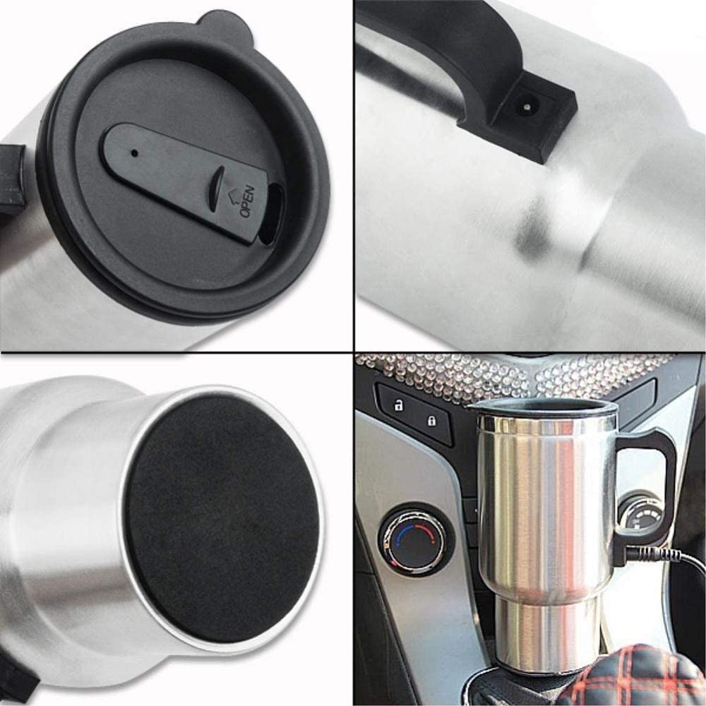 TravelHeat™ Electric Kettle Mug | Portable Water Heater Mug for Travel | Stainless Steel Electric Heating Cup | Mini Travel Kettle for Tea Coffee
