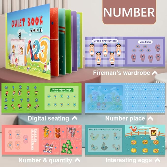 📙Quiet Interactive Book || Educational books with stickers for children🙌