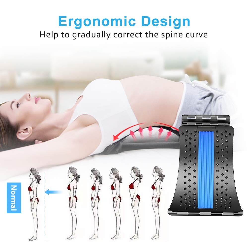 Multi-Level Back Stretcher Massager for Lower Back Pain & Body Stretching