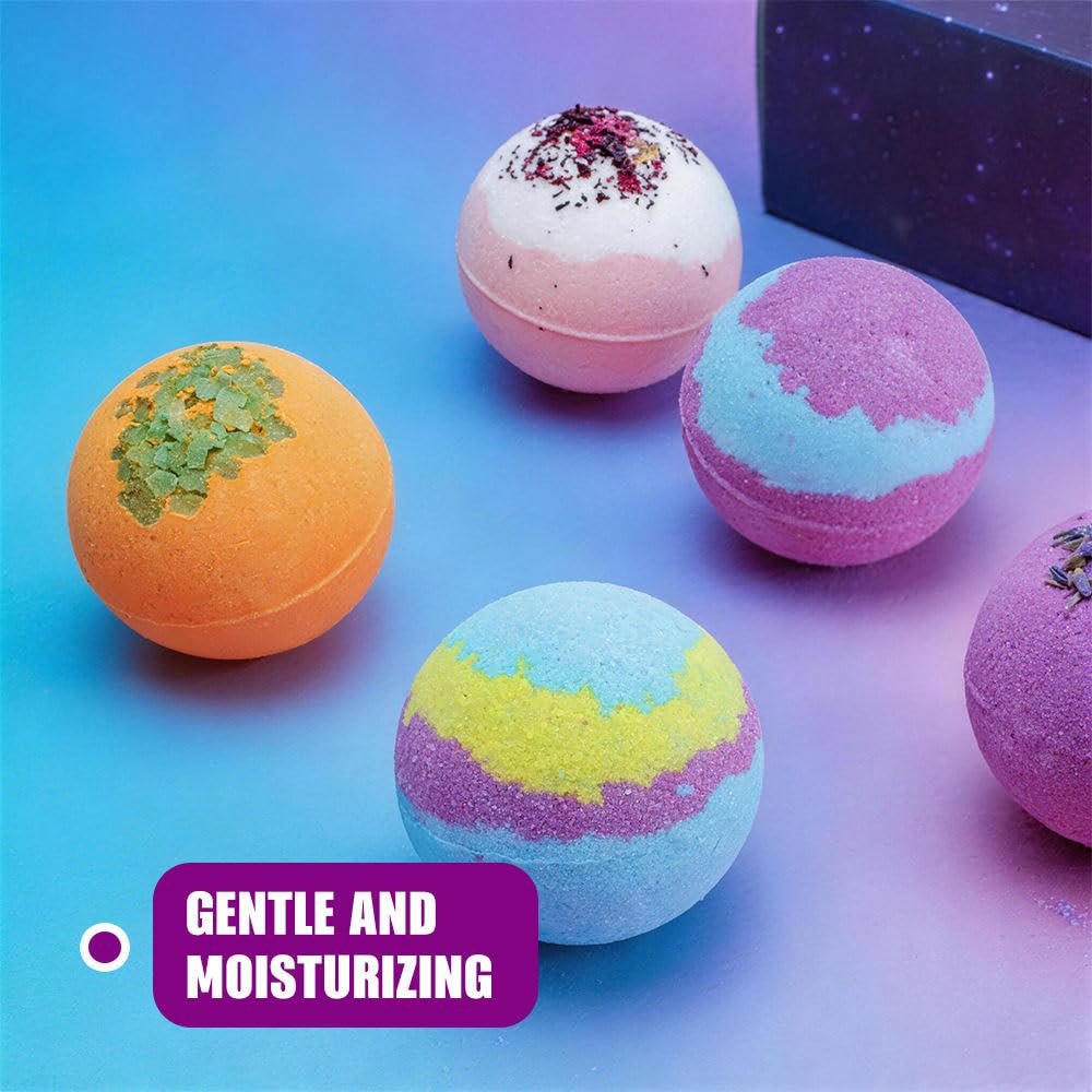 12 Pcs Kids Bath Bombs Set with Surprise Toys – Colorful Fizzy Bubble Bath Bombs for Boys & Girls