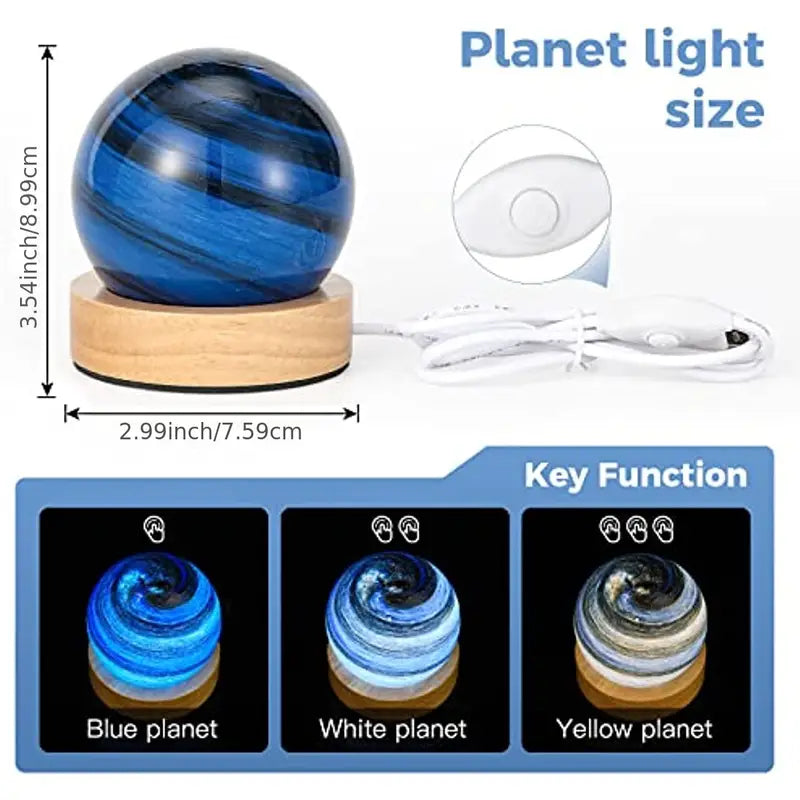 ✨3DPlastic Night Light, Creative Planet Design LED Night Lamp For Home🤩