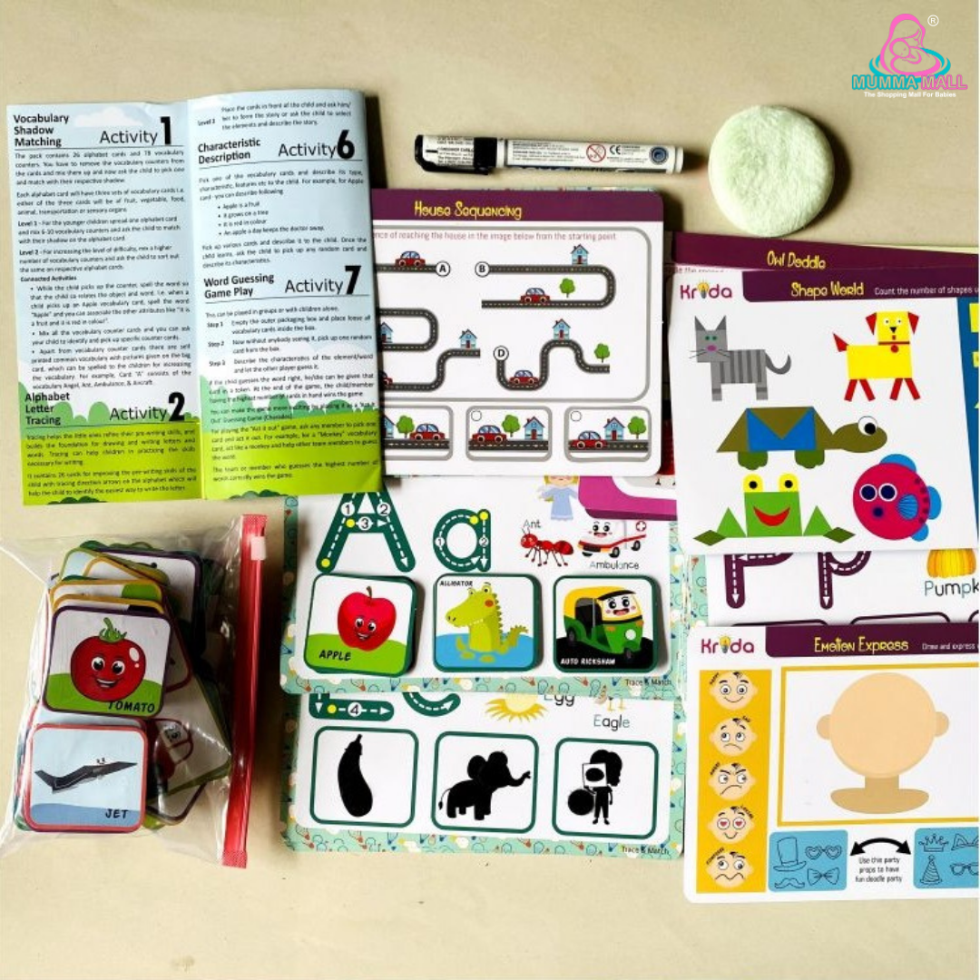 ABC Interactive Learning Cards- Hook & Loop Learning Cards for kids