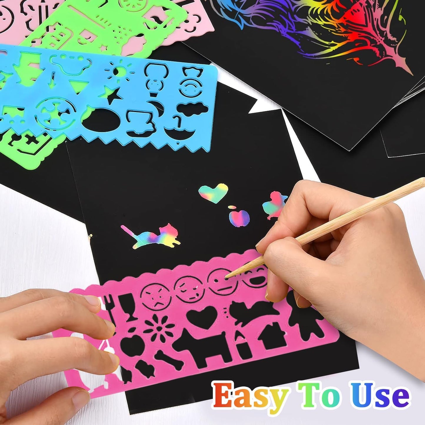 Rainbow Scratch Art Notebook – Fun DIY Drawing Pad for Kids (BUY 1 GET 1 FREE)