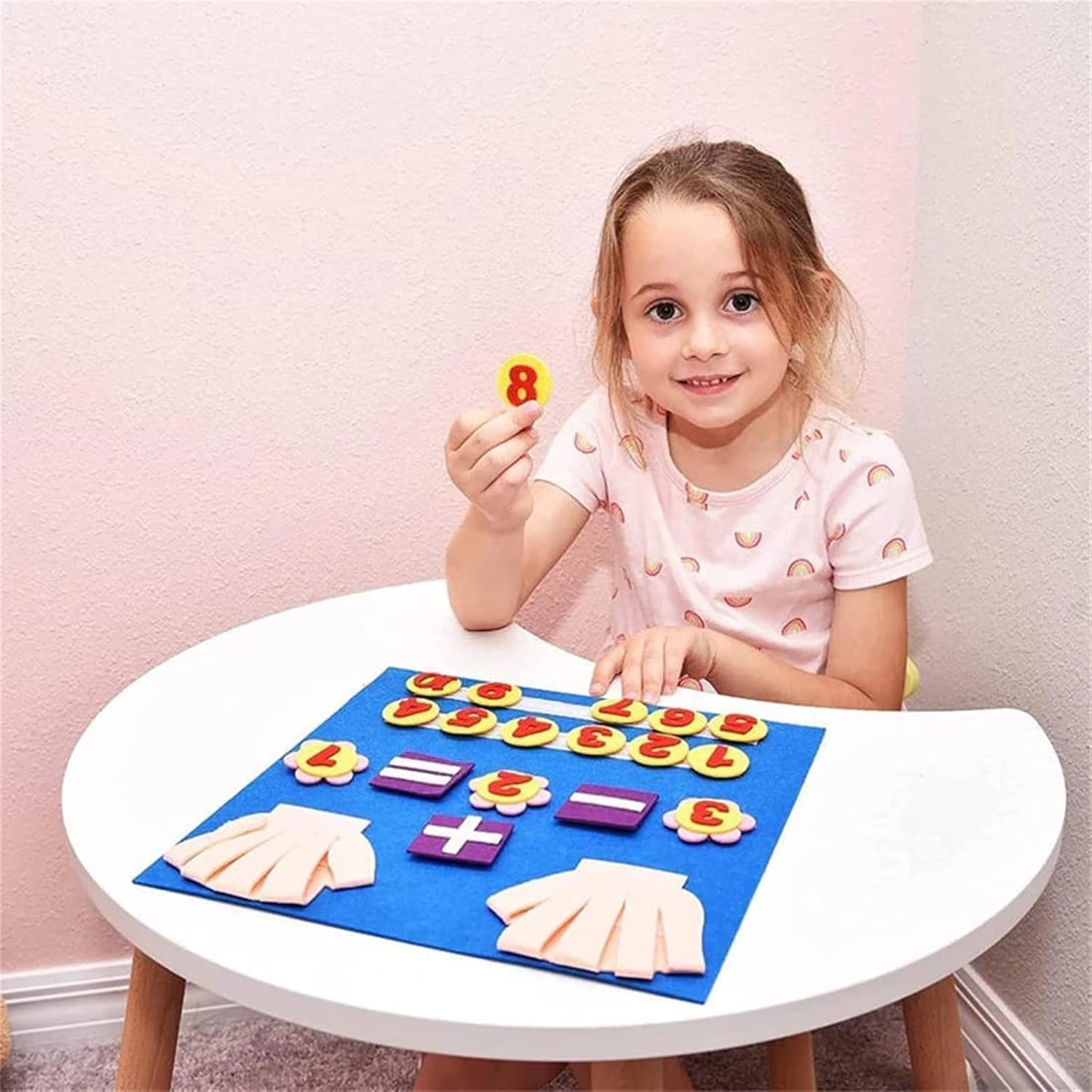 Educational Finger Counting Math Felt Board – Interactive Number Learning & Counting Toy for kids (Ages 3+)