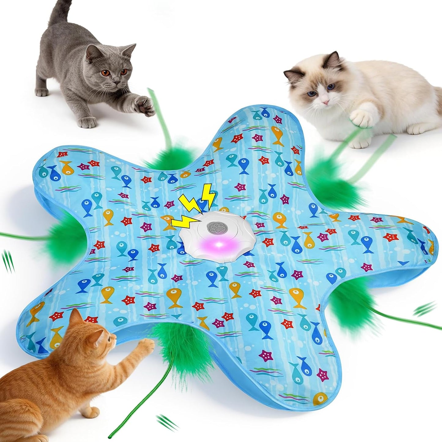 🐾 MewMotion™ Smart Feather Chase Toy for Indoor Cats