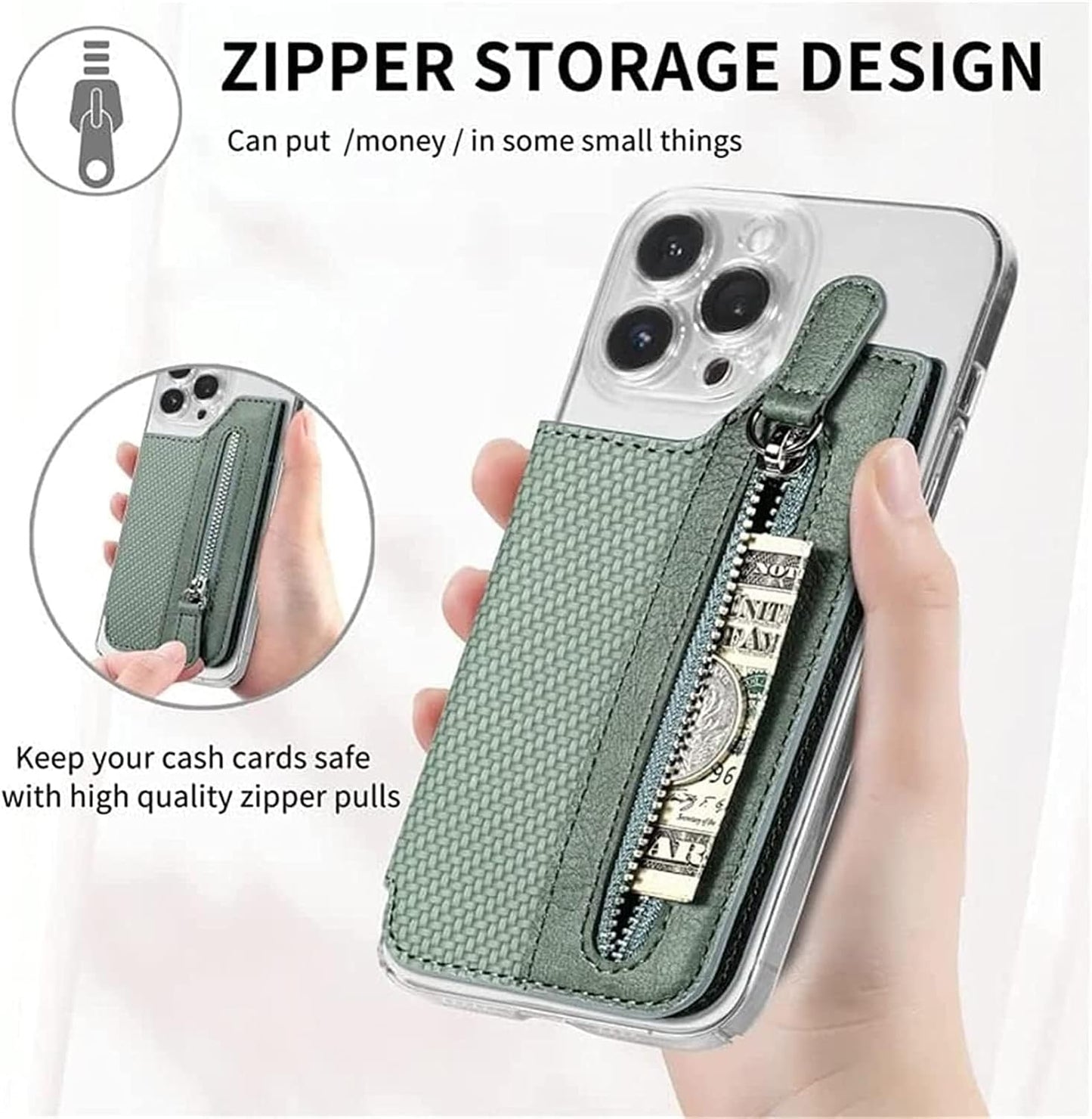 UrbanEdge Men’s Smart Slim Wallet with Zipper Pocket, Card Holder & Mobile Stand
