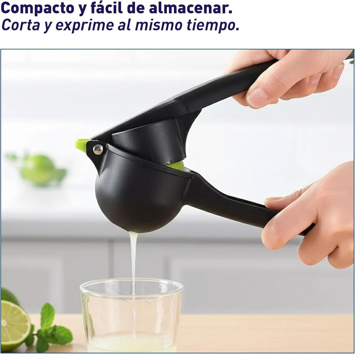 🔴2-in-1 Lemon Cutter & Juicer | Handheld Citrus Squeezer Press