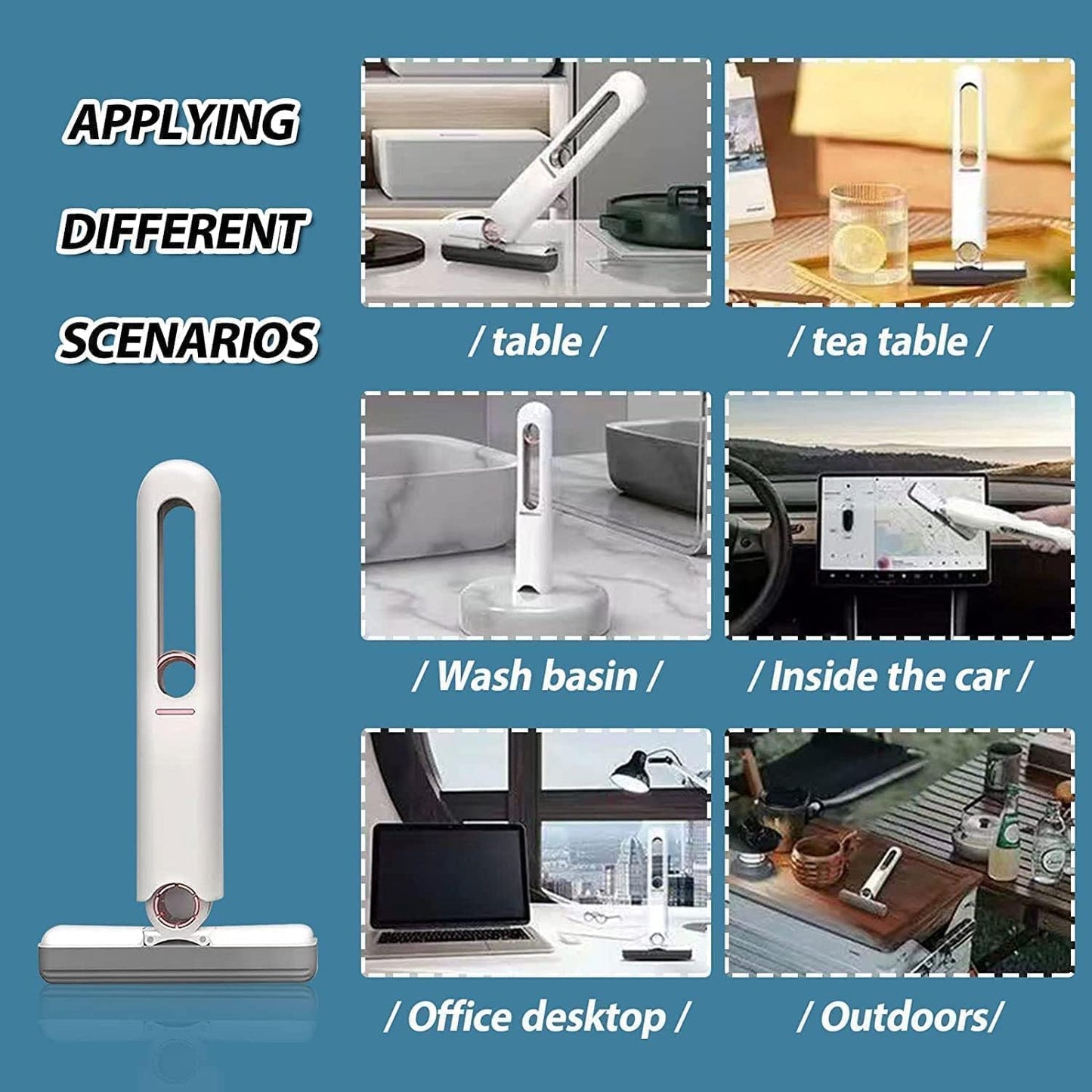 Portable Self-Squeeze Mini Mop – Strong Absorbent Mop for Bathroom & Kitchen