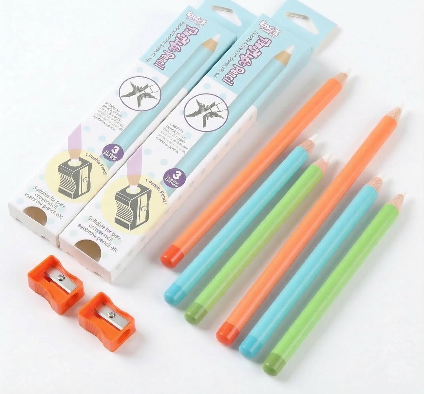 Magic Eraser Pencils Set (3 Pack) with Sharpener - Pastel, Precision Erase, Non-Toxic Kids Return Gift