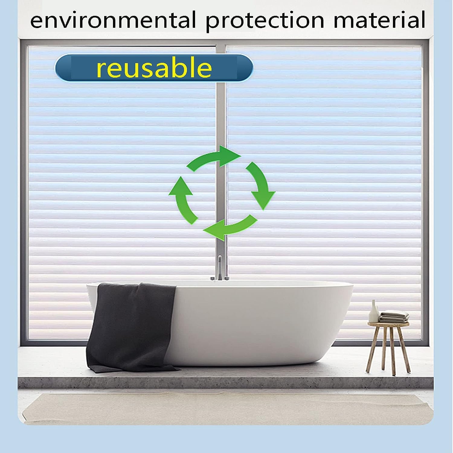 🌀Window Film Glass Windows Self-Adhesive Sun Blocker Anti UV Frosting Sticker Static Cling Films Removable || for Home🏠Office Bathroom🤩