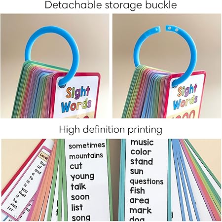 Mumma Mall™ Educational Phonics Words English 60 Flashcards for Kids Ages (3-8) Ideal for Homeschooling, Montessori & Classroom Activities