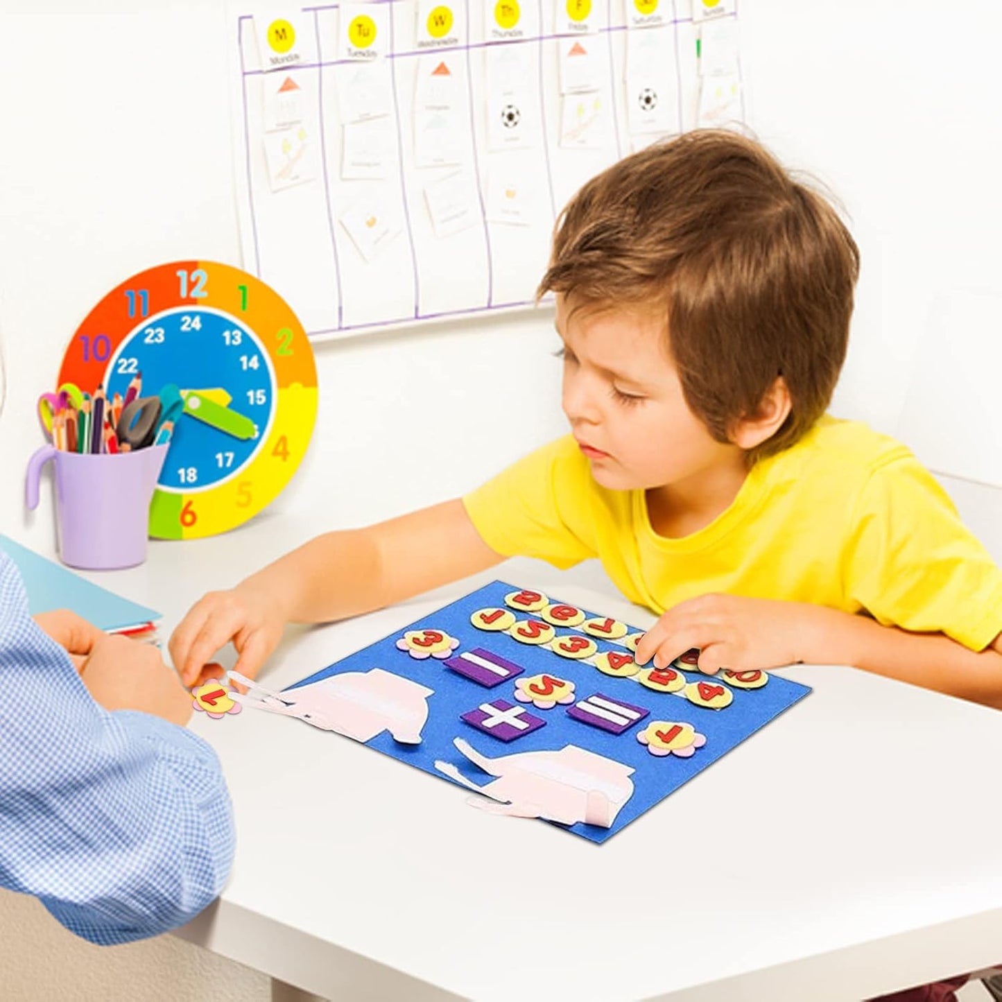 Educational Finger Counting Math Felt Board – Interactive Number Learning & Counting Toy for kids (Ages 3+)