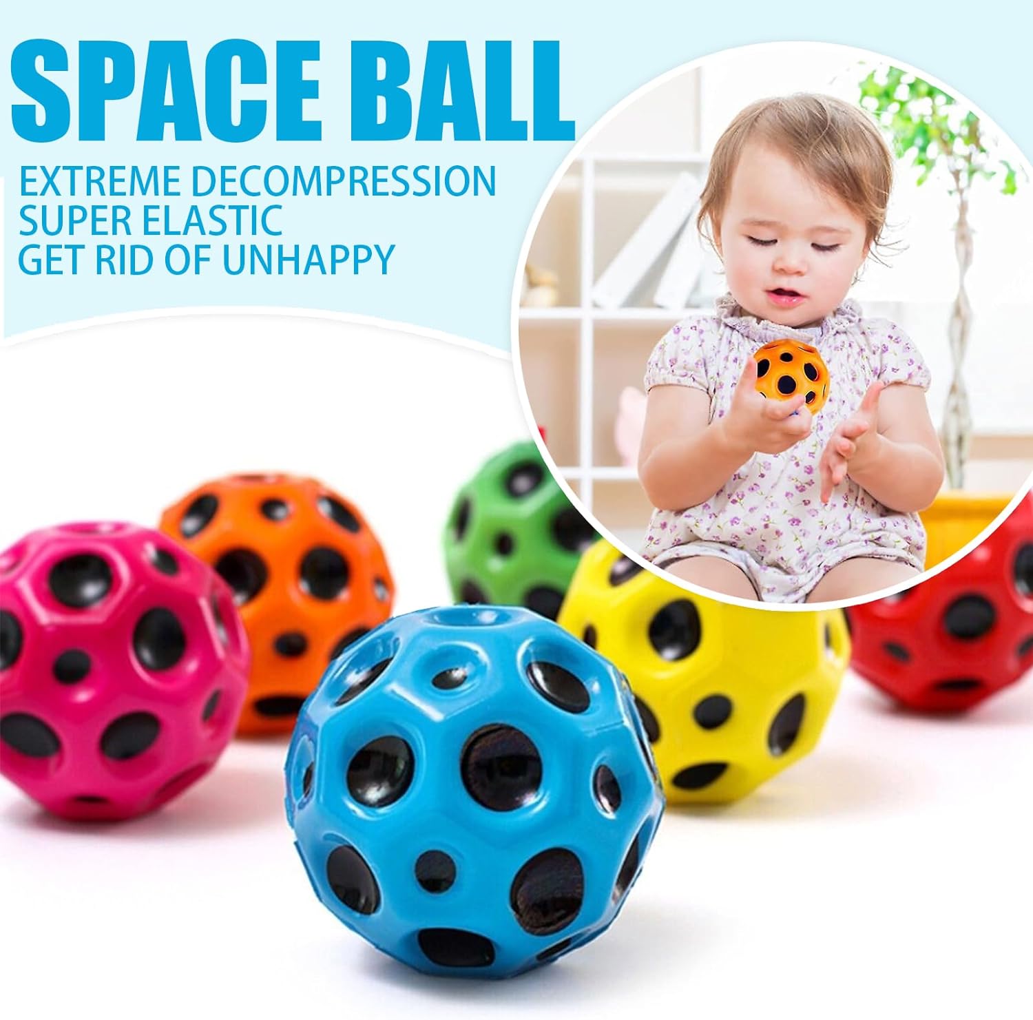 Bouncing Rubber Ball-Easy to Grip & Catch for Kids Adults (BUY 1 GET 1 FREE)