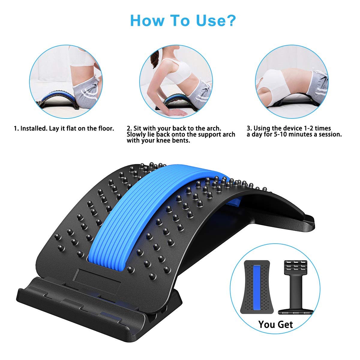 Multi-Level Back Stretcher Massager for Lower Back Pain & Body Stretching