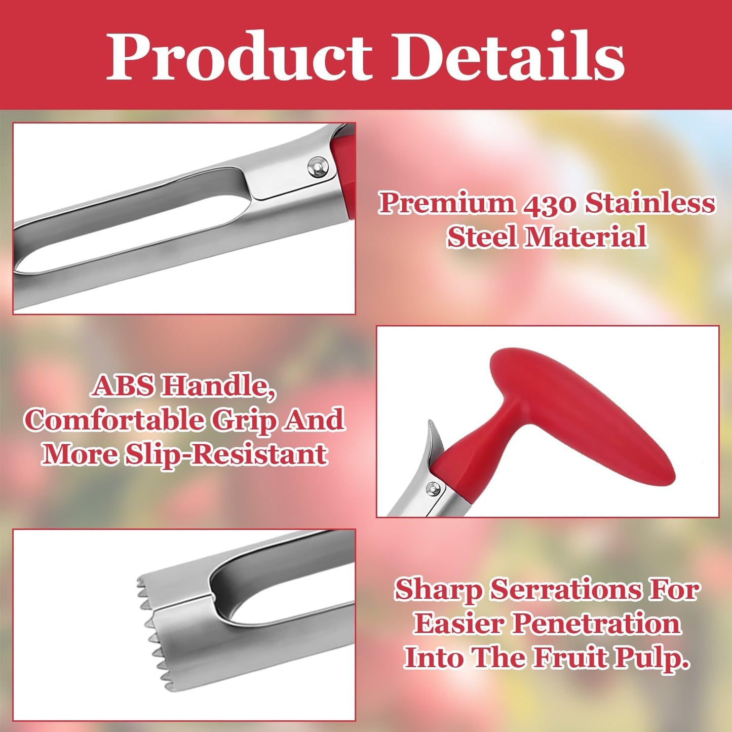 🥇 🍎 CoreEase Pro – Stainless Steel Fruit Coring Tool