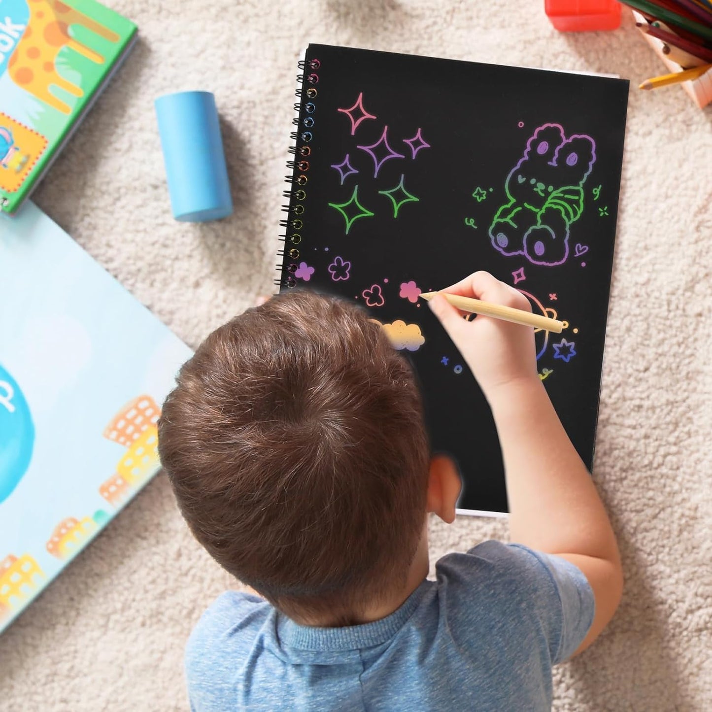 Rainbow Scratch Art Notebook – Fun DIY Drawing Pad for Kids (BUY 1 GET 1 FREE)