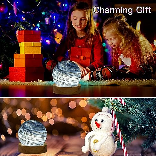 ✨3DPlastic Night Light, Creative Planet Design LED Night Lamp For Home🤩