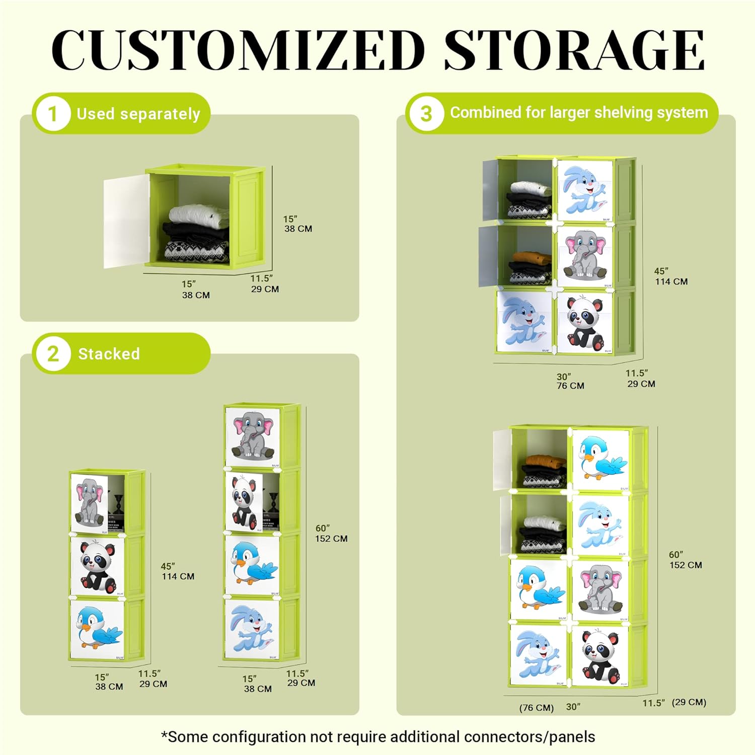 Kid's Plastic Wardrobe Cabinet (8 Door Storage Organizer)