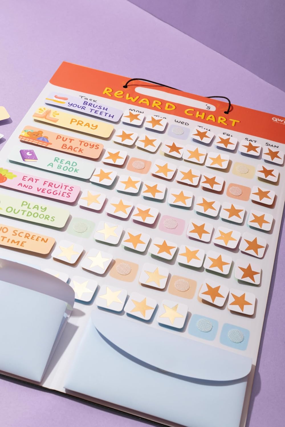 TaskStars™ – Customizable Reward Chart to Build Good Habits & Motivation | Includes 26+ Task Cards, Stars & Reusable Board | Ideal for Kids Aged 3–10 & Parents