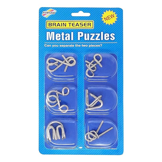 💥Brain teaser metal puzzles - 6 pieces