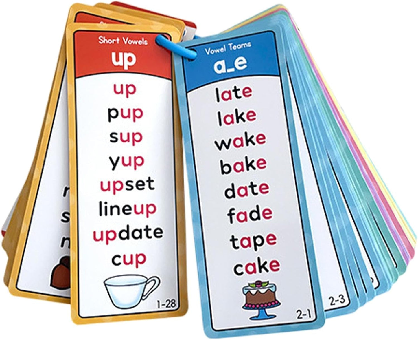Mumma Mall™ Educational Phonics Words English 60 Flashcards for Kids Ages (3-8) Ideal for Homeschooling, Montessori & Classroom Activities