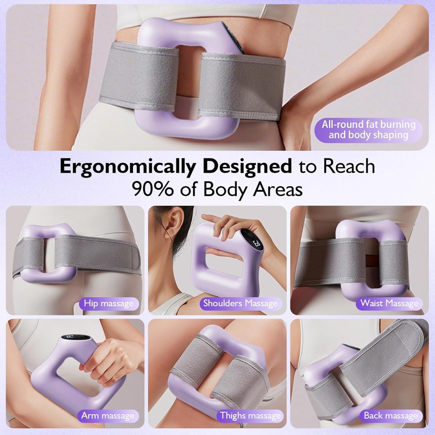 Multifunctional Full-Body Fascia Ring, Deep Tissue Vibrations,High-Frequency Vibration, Adjustable Massage Modes,Portable Electric Fascia Blaster for Muscle Knot Recovery & Relaxation ﻿ ﻿