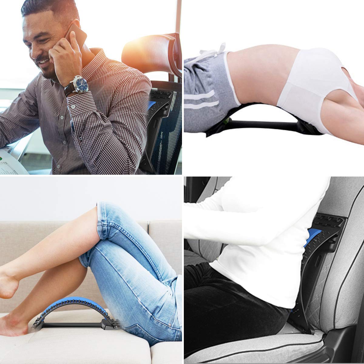 Multi-Level Back Stretcher Massager for Lower Back Pain & Body Stretching