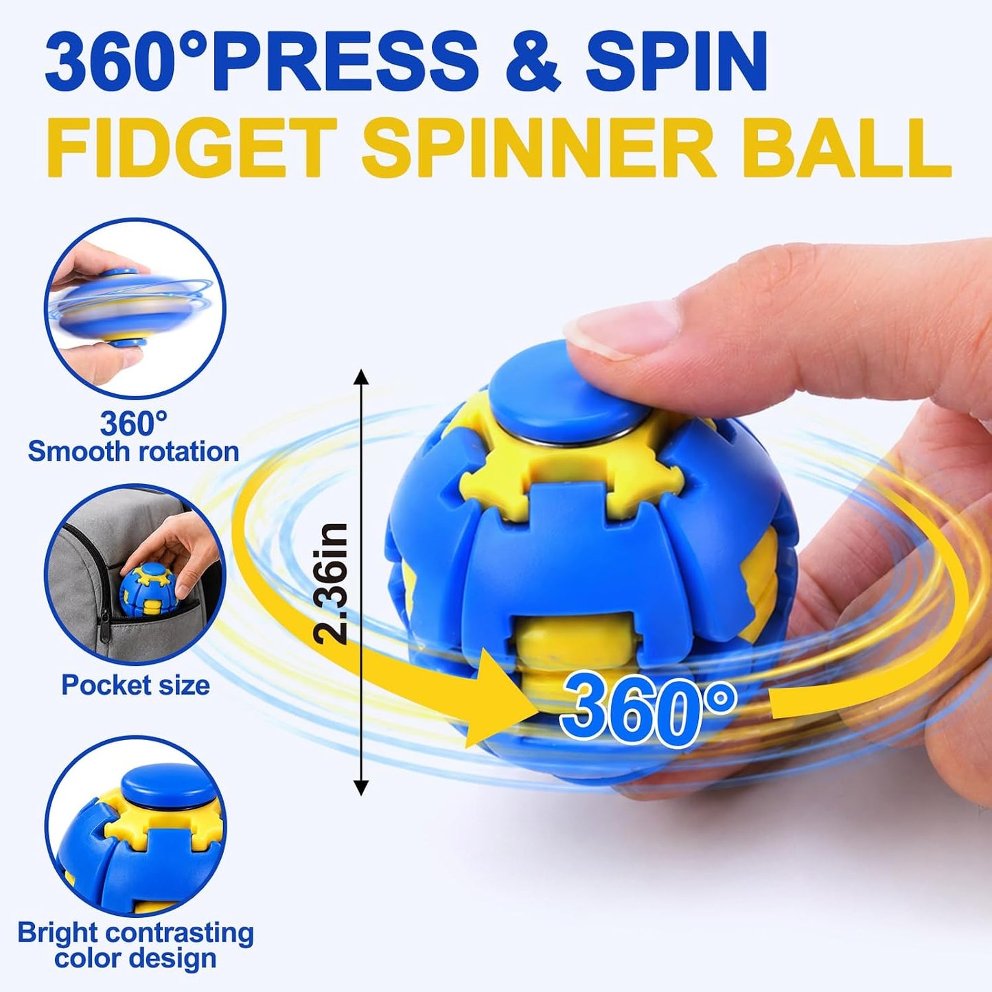 🌀 SpinVerse™ Press-to-Spin Stress Ball (Buy 1 Get 1 Free)
