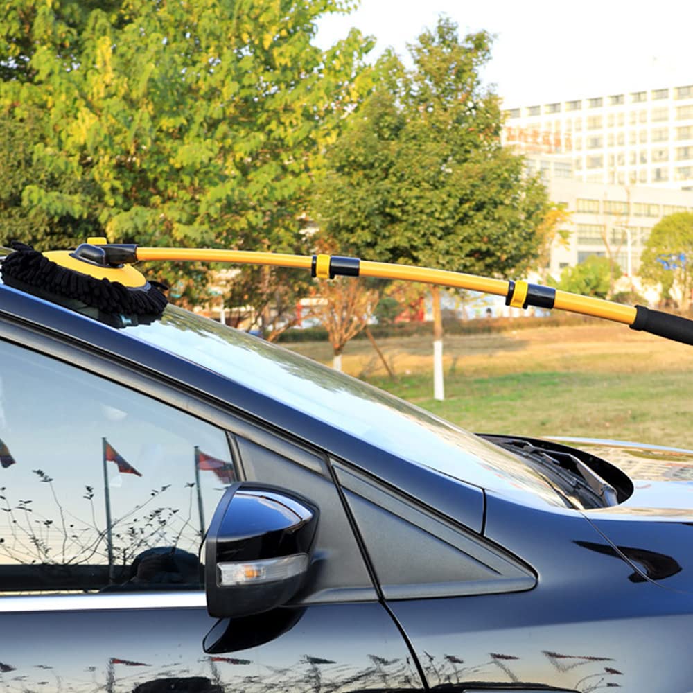 43" Long Handle Microfiber Car Wash Brush with Soft Bristle Mop for Car, SUV, Truck & Pickup