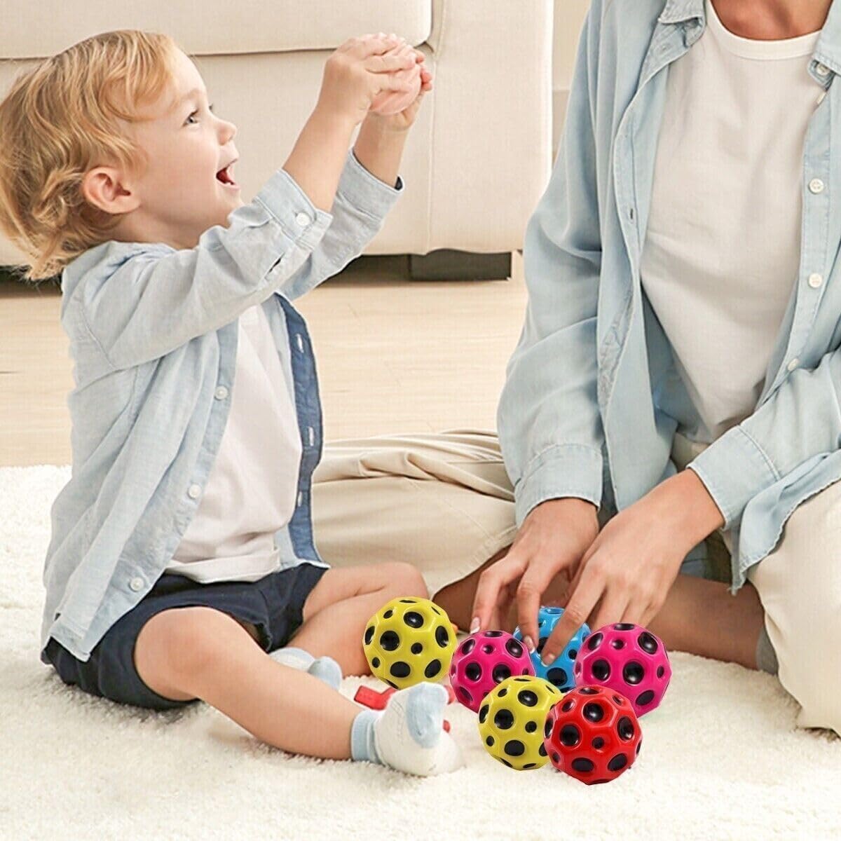 Bouncing Rubber Ball-Easy to Grip & Catch for Kids Adults (BUY 1 GET 1 FREE)