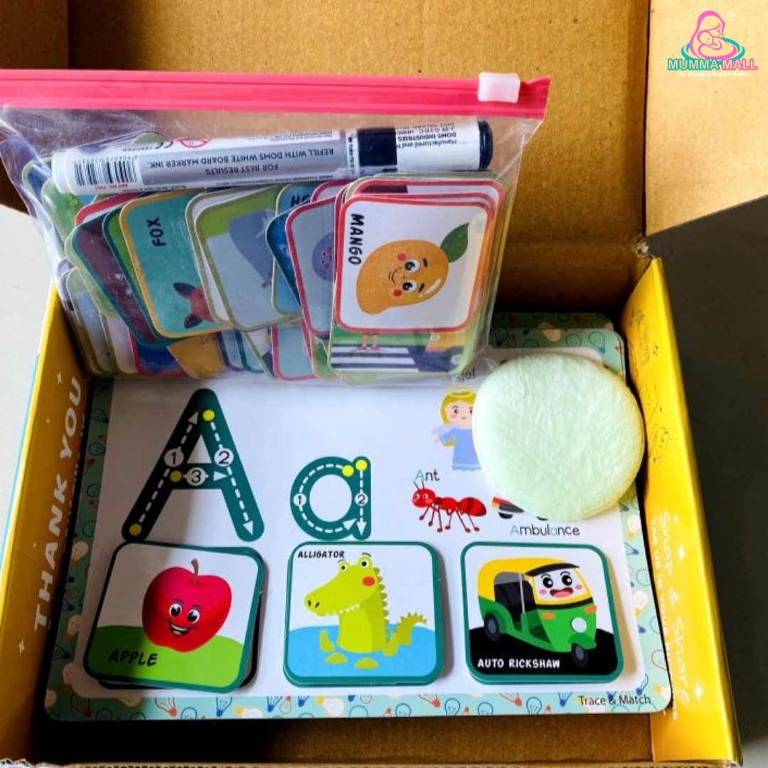 ABC Interactive Learning Cards- Hook & Loop Learning Cards for kids