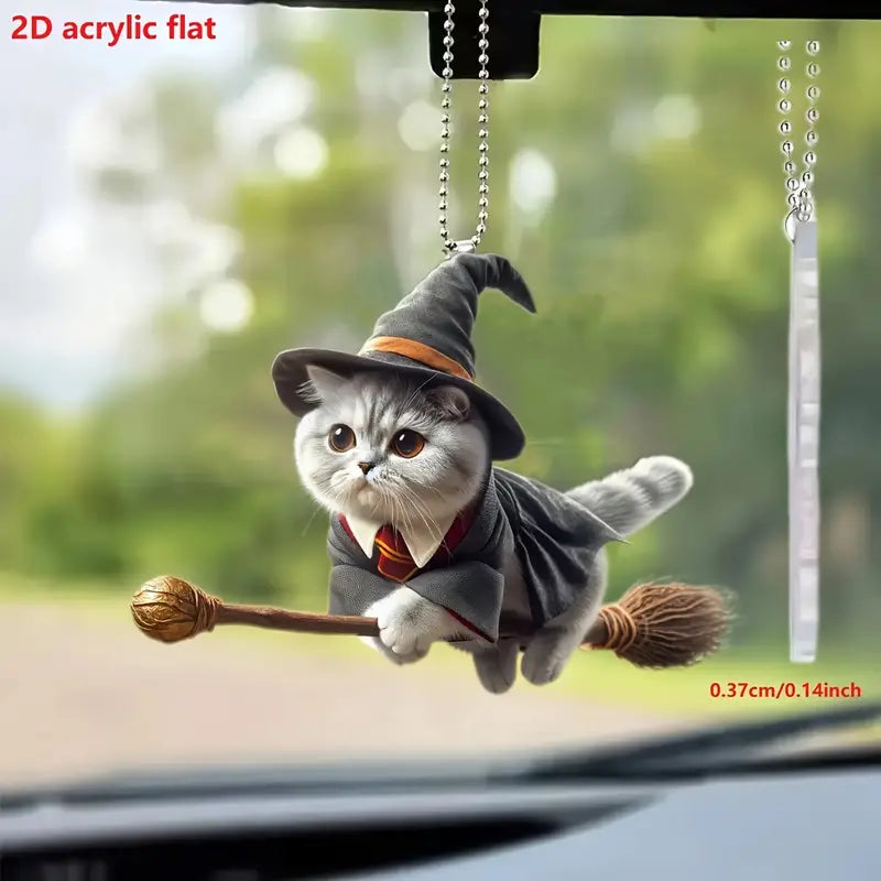 2D Acrylic  Magic Meow Charm- for Car, Bag or multiple place