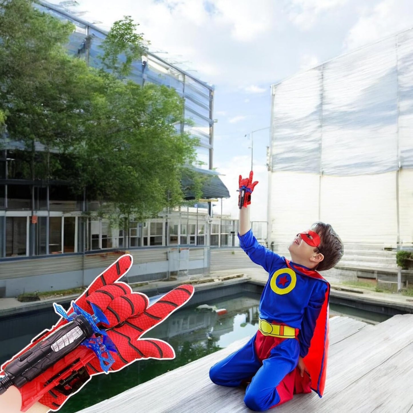 Spider Web Shooter Glove Toy for Kids | Hero Style Dart Launcher with Suction Arrow