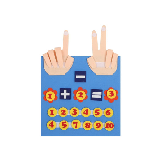 Educational Finger Counting Math Felt Board – Interactive Number Learning & Counting Toy for kids (Ages 3+)