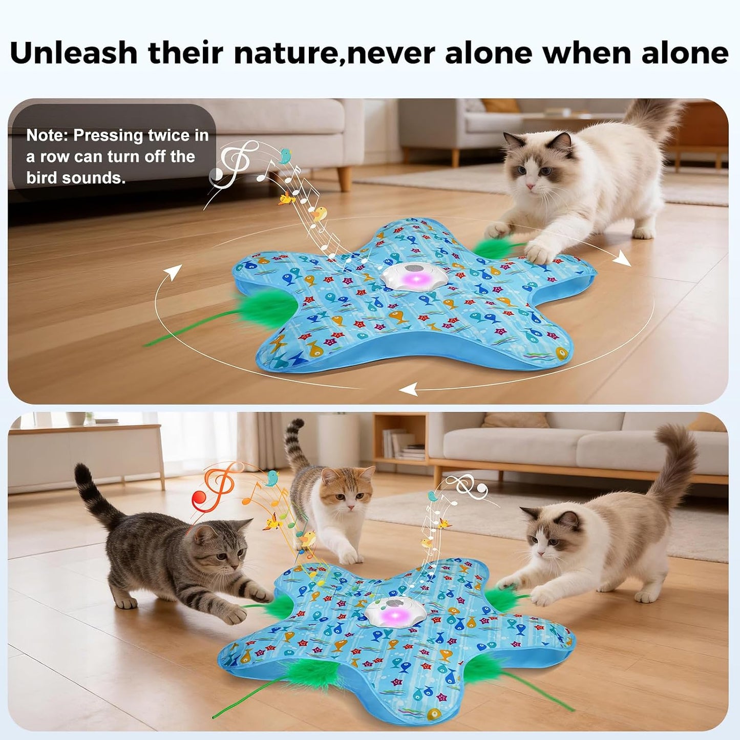 🐾 MewMotion™ Smart Feather Chase Toy for Indoor Cats