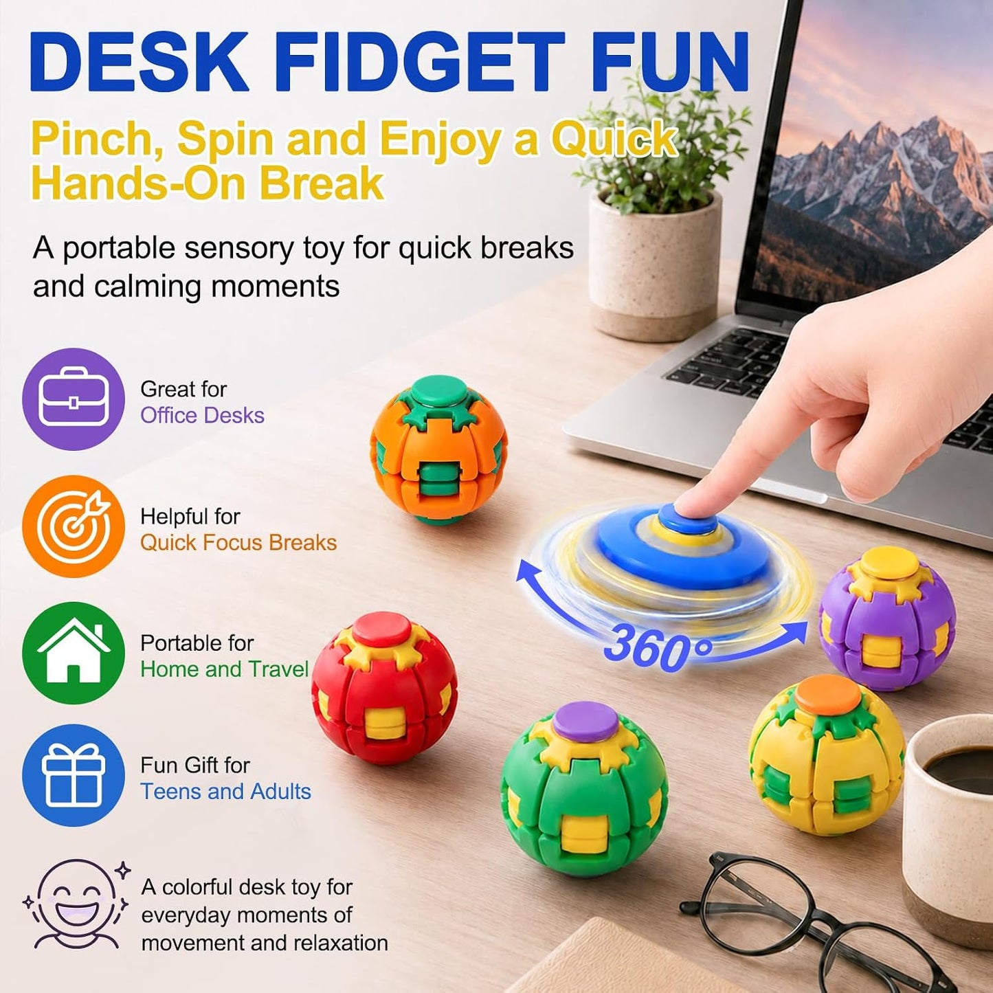 🌀 SpinVerse™ Press-to-Spin Stress Ball (Buy 1 Get 1 Free)