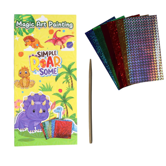 Magic Foil Art Painting Kit for Kids – DIY Craft Activity with Peel & Press Glitter Foil (Ages 4-9)