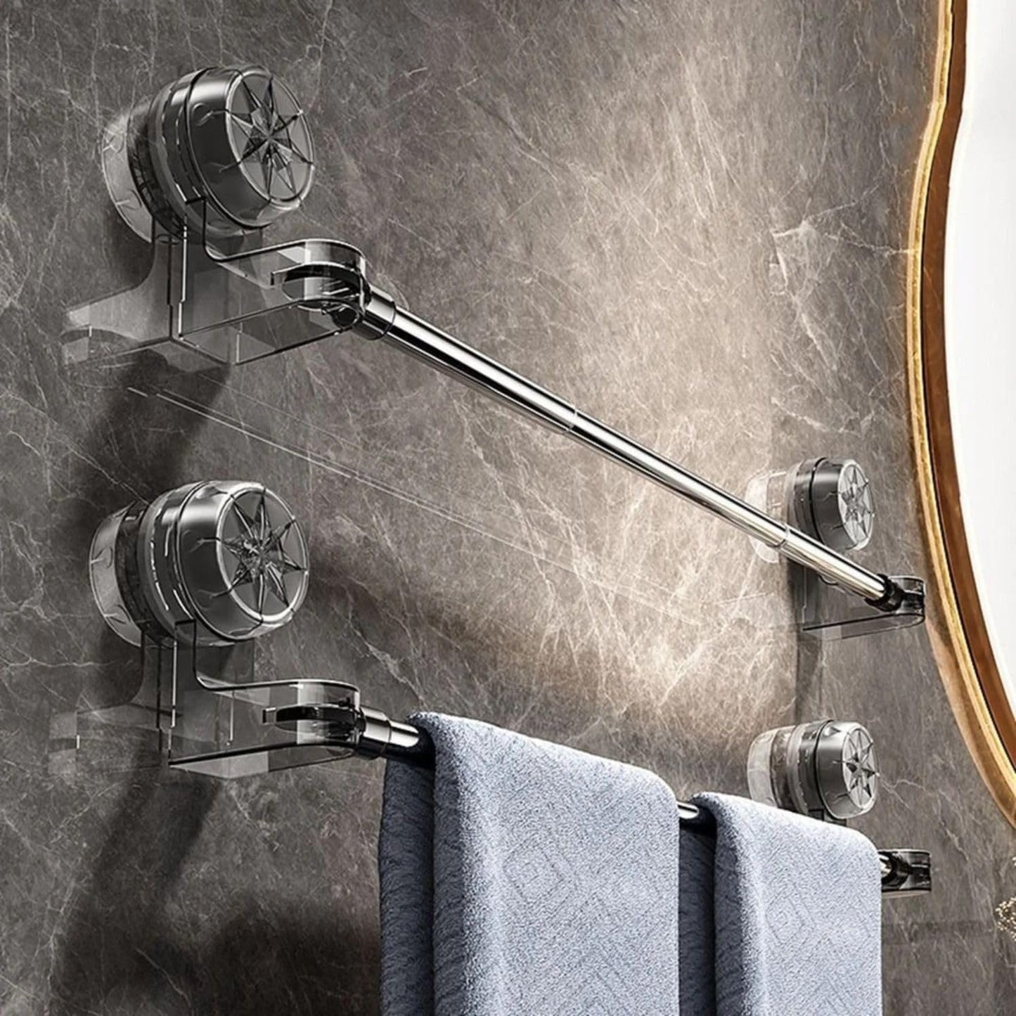 GripNest™ VacuumLock Double Towel Rack ⭐