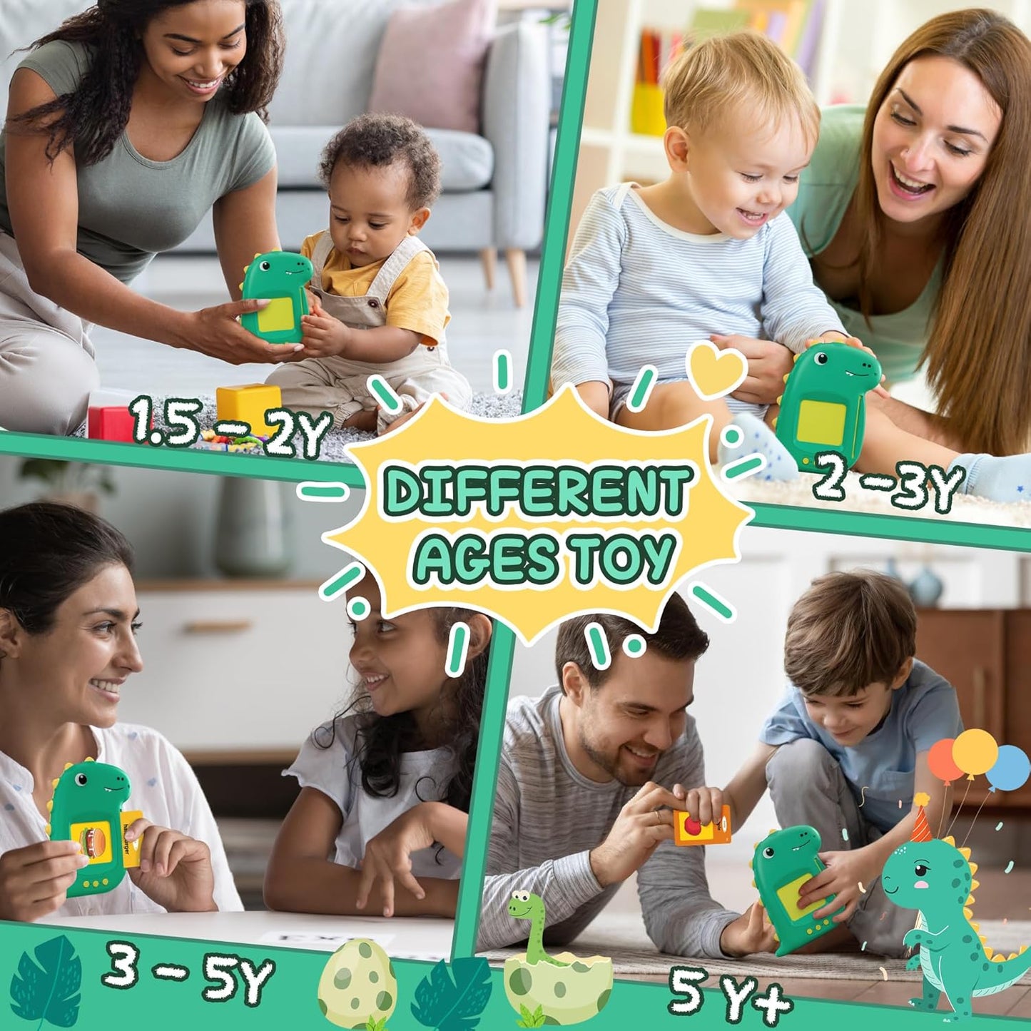Talking Flash Cards for Toddlers – Montessori Learning Toy for 1–6 Year Old Kids